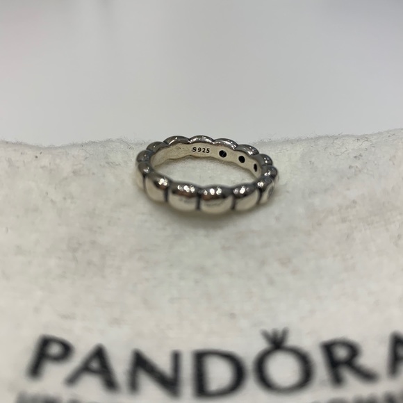 Silver & clear cubic stones Pandora Stacking Ring - Picture 4 of 6